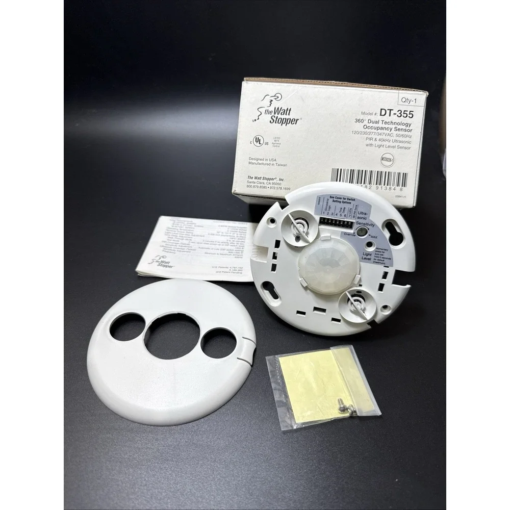 Wattstopper DT-355 Dual Tech Ceiling Occupancy PIR Ultrasonic Sensor 120-347V